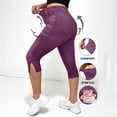 thumbnail image 2 of GUACER Capri Jeans for Women Fashion High Elastic Waisted Button with Fake Pockets Slim Stretchy Denim Capri Pants, 2 of 8