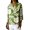 Green, variant on Staron Women's Linen Top V-Neck Three Quarter Sleeve Loose Casual Blouse with Curved Hem, Blue M