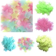 500Pcs 3CM Glow in The Dark Wall Decals Stars Stickers for Home Ceiling Wall Baby Kids Bedroom (Multicolor)