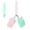 Green&Pink, variant on Dual Pouch Wristlet With 2 Straps Mini Zip Around Wristlet Keychain Wallet for Women Small Cute Coin Purse for Teen Girl
