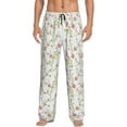 thumbnail image 2 of Lsque Roses Flowers Print Men's Pajama Pants, Lounge Pant - Comfortable Home Wear,Elastic Waistband, Stylish Design-Medium, 2 of 9
