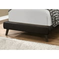 thumbnail image 5 of Transitional Twin Upholstered Faux Leather Bed Frame with Diamond Tufted Headboard & Wood Legs - Brown, Sturdy Support up to 400 lbs, Perfect for Bedroom & Guest Room, 5 of 5