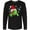 AB-Black, variant on Inktastic Christmas Turtle in with Santa Hat and Snowflakes Long Sleeve T-Shirt