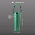 thumbnail image 5 of TAL Hudson 24oz Stainless Steel Water Bottle with Paracord Handle, Green, 5 of 9