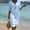 Light Blue, variant on Sentmoon Women Dress Lounge Dress Summer 2026 Short Sleeve V Neck Button Down Ruffle Loose Fit Long Dress with Pockets for Beach Vacation S-XXL