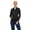 Black, variant on Scrub Jackets for Woman, Zip Front Nurse Jacket, 4-Way Stretch Fabric Warm Up Coat