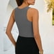 thumbnail image 5 of TaTaai Women's Summer Ribbed Vest Round Neck Sleeveless Button Detail Solid Color Casual Knit Camisole Layering Top Gift, 5 of 6
