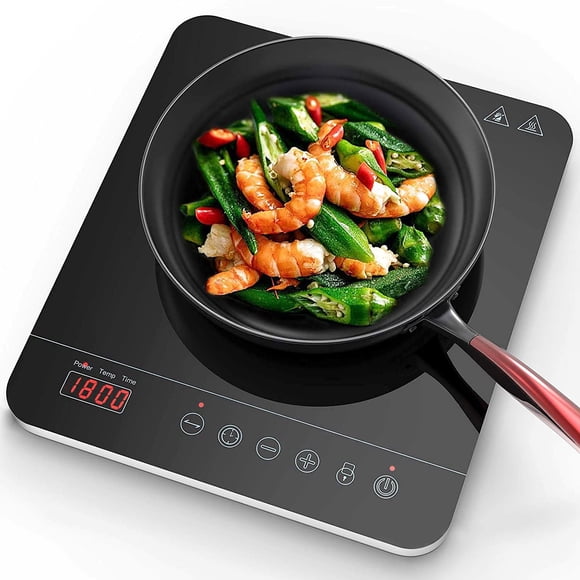 Aobosi Portable Induction Burner Cooktop 1800w Fast Efficient Cooking,Digital Sensor Touch LED Screen Countertop Burner,Electric Stove Cooker Black C