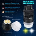 thumbnail image 3 of Alla Lighting Newest Mni Super Bright 3457 3157 LED Switchback Bulbs Turn Signal Lights Dual Color 6000K White (DRL/Parking)/Amber Yellow(Blinker) 4157NA 3457NA 3157NA, 3 of 9