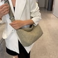 thumbnail image 1 of Bolsos Mujer Lona Hombro Sólido Bandolera Bandolera Cremallera Bolso Verde, 1 of 8