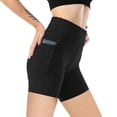 thumbnail image 7 of DHFJKG High Waisted Yoga Shorts For Womens With Pockets Solid Color Workout Tight Shorts Athletic Wear, 7 of 7