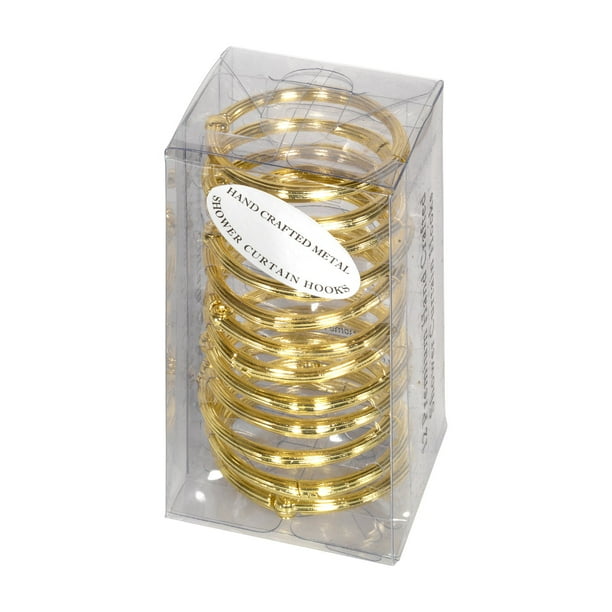 "O" Shower Curtain Hooks in Brass