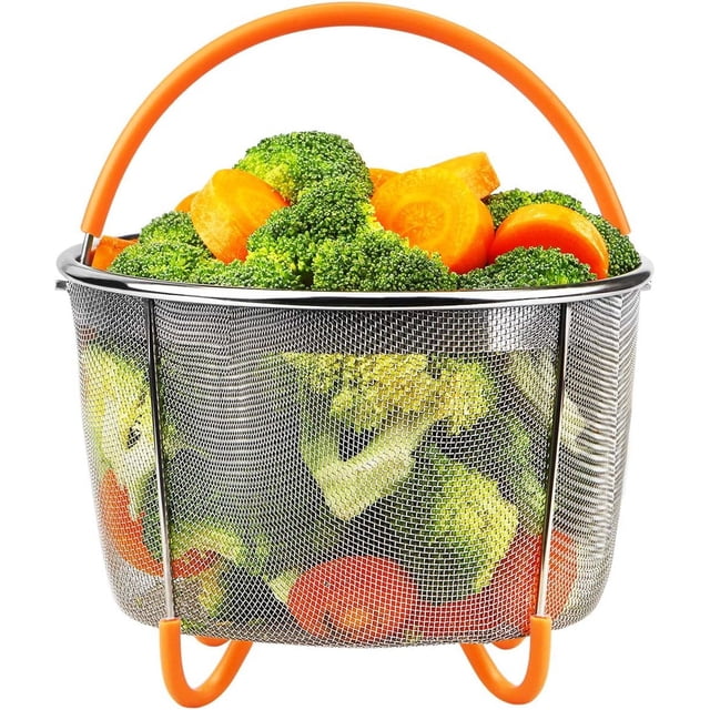 SURJDE Steamer Basket for 6 or 8 Quart Instant Pot Accessories, 304 Stainless Steel Pressure Cooker Accessories Steamer Insert Compatible with Instant Pot 6qt, 8qt, Other Pressure Cookers
