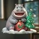 thumbnail image 5 of Pendant Christmas Hippopotamus Ornaments, Acrylic Home Decoration, Cute Holiday Style, Festive Wall Decor, Large Family Gatherings, Foldable Design, Acrylic Material, for Living Room, 5 of 6