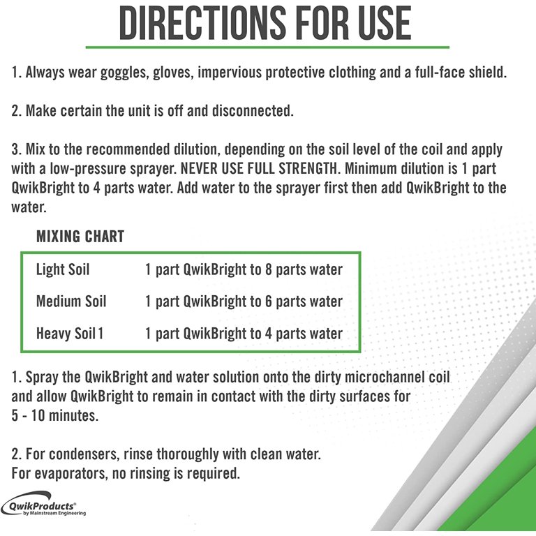 Qwik Products QT2782 Qwikbright MC Microchannel Coil Cleaner
