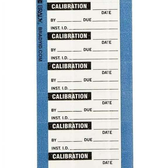 Brady Calibration Labels 0.625" H x 1.5",PK 25 WO-64-PK