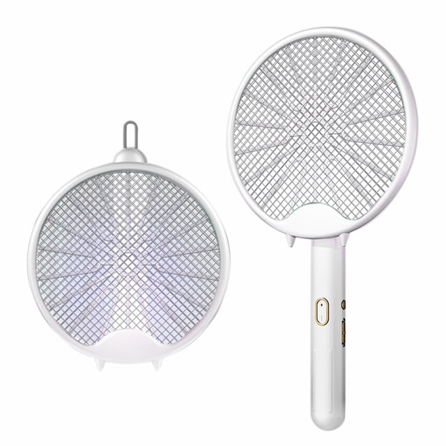 USB Bug Zapper Plegable UV Luz Mosquito Killer Raqueta 800mAh Fly Trap (Blanco) Likrtyny Libre de BPA