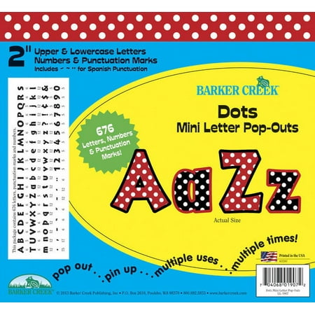 UPC: 0704068019072 | Barker Creek Letter Pop-Outs  2 Inch  Dots  Set of 676