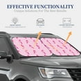 thumbnail image 2 of Lsque Pink Scarf Snowman 2 PCS Windshield Sun Shade | CarFoldable Window Covers | Car Accessories Reflect UV for Universal Cars SUV Truck | Small, 2 of 7