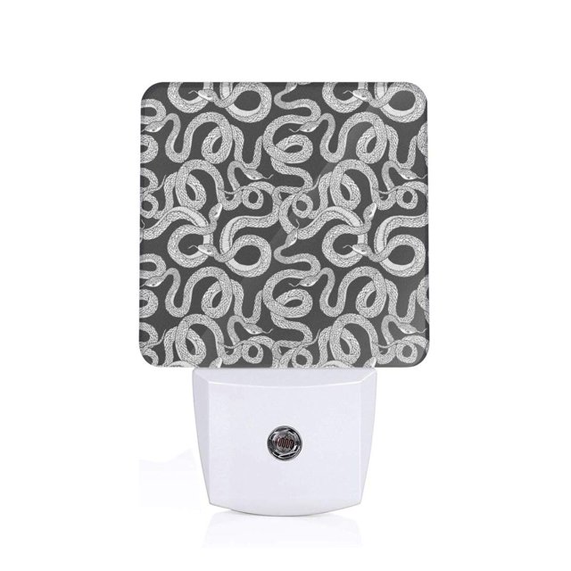 Balery Snake Luz Nocturna LED con Sensor Automático, Enchufe con Sensor Crepuscular, Luz Suave de 0.5W para Dormitorio, Pasillo, Baño-US