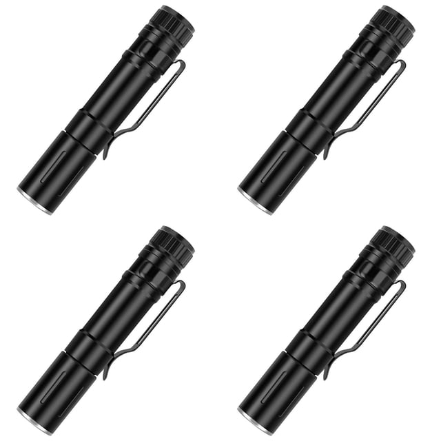 WUSUOWEI 4PCS Mini Pocket Pen Flashlight,USB Rechargeable,Mini LED Flashlights,Pin Design,Slim Pen Light,Aluminum Alloy Telescopic,Flashlight for Inspection,Everyday Carry and Emergency Use