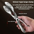 thumbnail image 3 of Kitchen Metal Tongs, Heat-Resistant 600°C Stainless Steel Cooking Tongs, Perfect for Food, Steak,Bread,Pizza,Salads and BBQ,Stable Clamping and Flipping Performance., 3 of 5