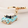 thumbnail image 2 of Llavero con forma de mini coche a la moda para niña, llavero con cadena, adorno de regalo (azul cielo), 2 of 2