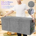 thumbnail image 5 of Extra Large Toy Box, Collapsible Sturdy Kids Toy Chest for Boys, Girls, 41"x14"x16" Storage Organizer Toddler Storage Bins with Lids, Toybox Basket for Living Room, Bedroom, Nursery, Gray, 5 of 7