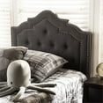 thumbnail image 2 of Baxton Studio Edith Tufted Twin Panel Headboard in Dark Gray, 2 of 6