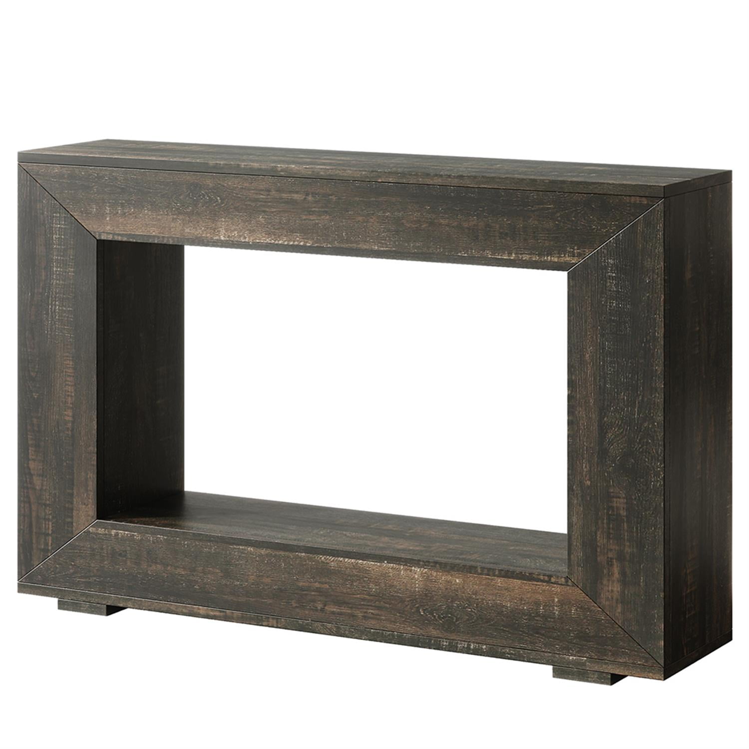 Demi Bonn 47" Farmhouse Console Table, Modern Living Room Sofa Table with Storage, Contemporary Entryway Hall Table, Foyer Display Table, Dark Gray