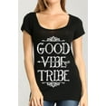 thumbnail image 3 of Womens Good Vibe Tribe Scoop Neck Short Sleeve T-Shirt, 3 of 3
