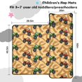 thumbnail image 5 of Monster Cartoon Truck Beige Pattern Teens Toddler Nap Mat with Pillow, Sleeping Mat Bag for Preschool Daycare 50"x20", 5 of 6