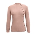 thumbnail image 4 of JJHGVB Thermal Sweater for Women Long Sleeve Sweaters for Women Fitted Shirts for Women's Sweater Womens Sweaters Winter Sweaters Cute Sweaters for Women Pink L, 4 of 5