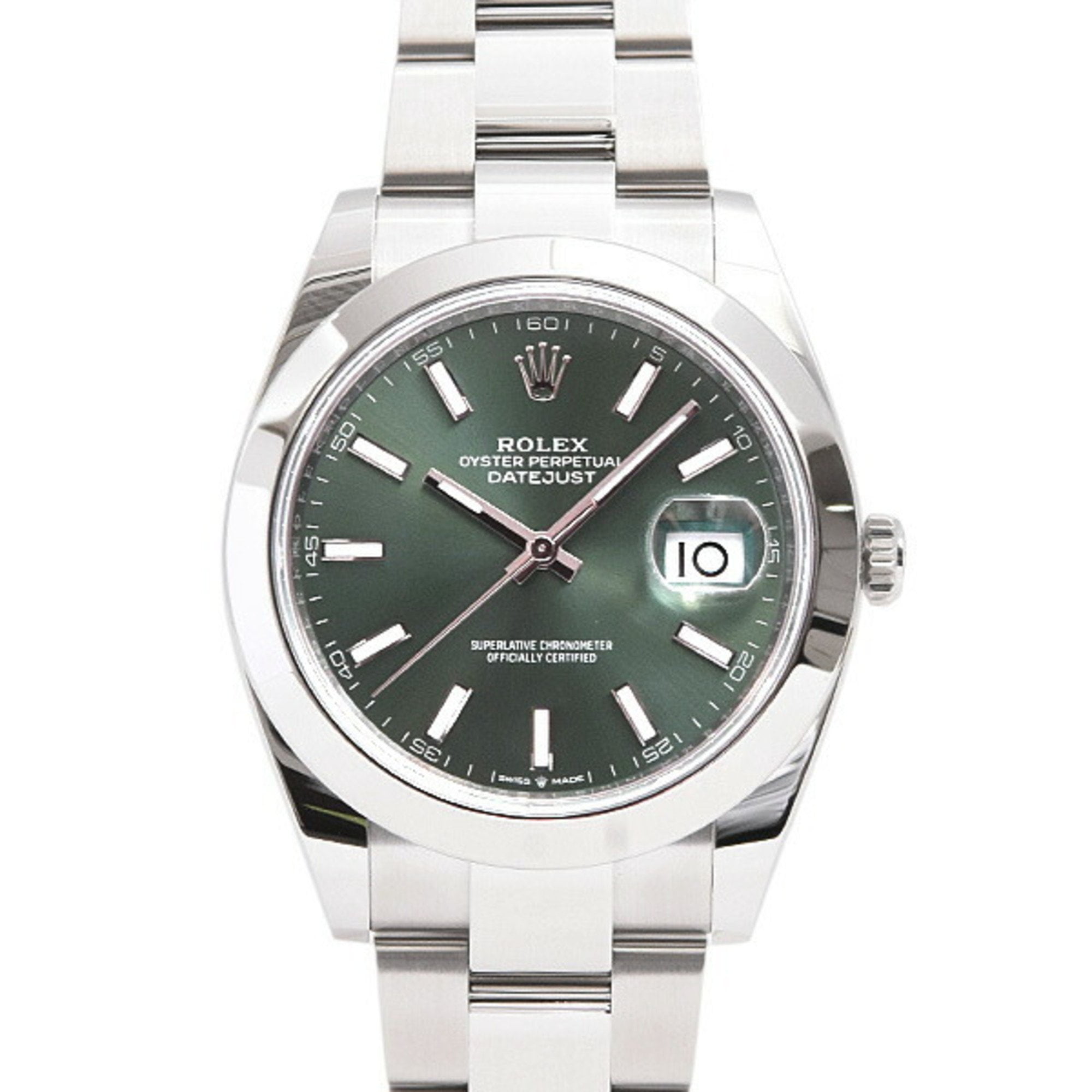 Pre-Owned Rolex Watch Men's Datejust 41 Mint Green Dial Random Automatic Stainless... (Good)