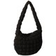 thumbnail image 1 of 1506 Bolso Tipo Nube Gran Capacidad Acolchado Con Textura Plumón Bandolera Tipo Bandolera para Mujer (negro), 1 of 9