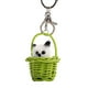 thumbnail image 3 of Precioso llavero con colgante de gato de peluche, bonito anillo de metal, bolsa, adorno para coche (caqui), 3 of 6