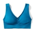 thumbnail image 6 of Ozmmyan Plus Size Bras for Women Padded Seamless Womens Bras, Compression Bra, Wirefree Bra, Stretchable Straps Bra Women's Built Up Tank Style Sports Bra Full-Coverage Wirefree Bra, 6 of 9