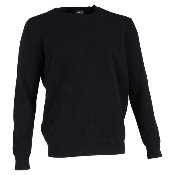 Pre-Owned A.P.C. Crewneck Jumper in Black Wool