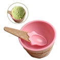 thumbnail image 2 of Toystoory Taza de helado para niños Postre para niños Mezcla de helado Tazón de PP con cuchara Vajilla Vajilla, verde Mostrada rosado, 2 of 6