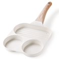 thumbnail image 1 of Tortilla de huevos Pan CAROTE, 3 en 1, dividida, antiadherente a la parrilla, blanca, 1 of 7