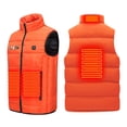 thumbnail image 3 of QATAINLAV Ofertas en WalmartHeated Vest for Women and Men Fleece Vests Men's Outwear Outdoor Hiking Skiing Camping, 3 Heating Levels without Battery Orange L, 3 of 8
