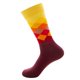 thumbnail image 1 of 1 par de calcetines suaves de algodón para hombre, calcetines de tubo medio de Color degradado (amarillo rojo) Likrtyny Para estrenar, 1 of 9