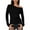 Black, variant on Women's Long Sleeve Tops off One Shoulder Side Ruched Slim T Shirts Casual Tee Blouses Going out Tops(Khaki,XX-Large)