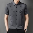 thumbnail image 2 of MDUKONU Chemise pour Homme à Boutons Manches Courtes Non Rétrécie Chemise Classique Gris G, 2 of 6