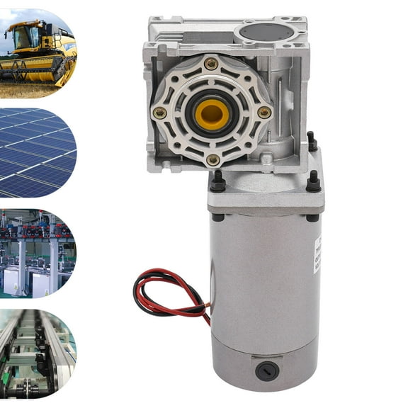 Portable DC Motor 300W DC Worm Gear Motor 24V with Self-Locking Speed Adjustable DC Motor 1800RPM