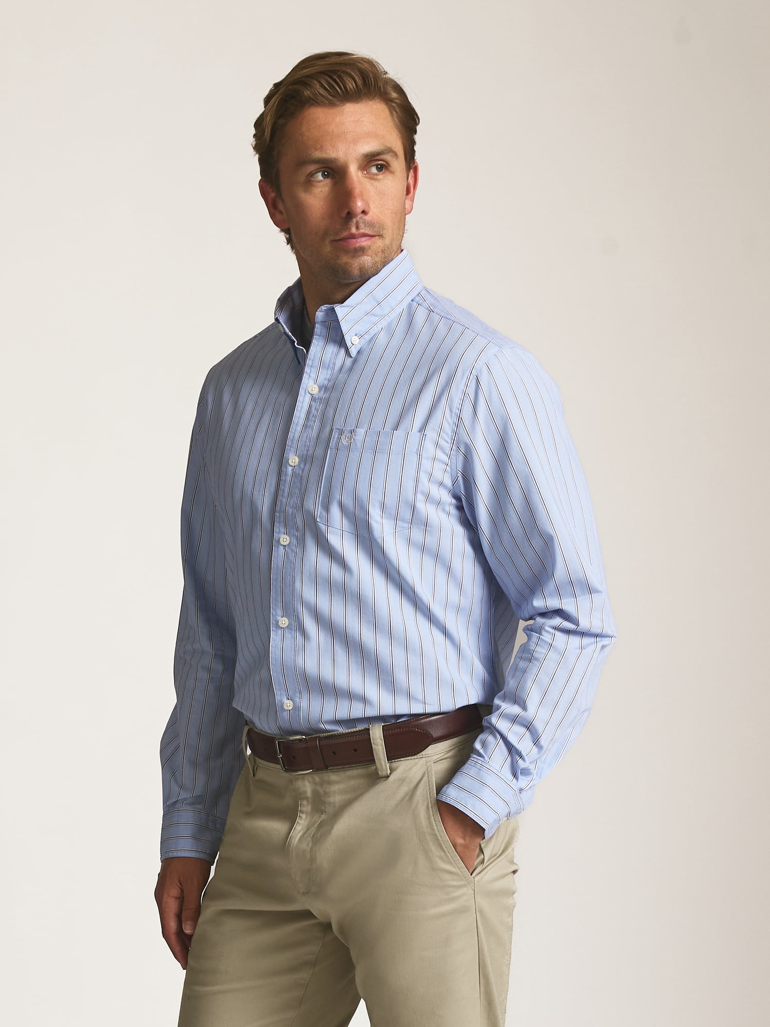 Chaps Men’s and Big Men’s Easy Care Long Sleeve Shirt, Sizes S–2XL