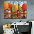 thumbnail image 5 of Epic Graffiti 'Fall Water Cabin Reflections' by Cathy Horvath-Buchanan, Canvas Wall Art, 34"x26", 5 of 8