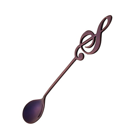 

Yrtoes Forks and Spoons Silverware Measuring Cups and Spoons Music Stainless Steel Spoon Dessert Spoon Teaspoon Music Bar Spoon