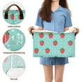 thumbnail image 5 of Yayeee Foldable Storage Basket for Shelves with Handles Waterproof Cloth Bins, Strawberry Pattern, 5 of 7