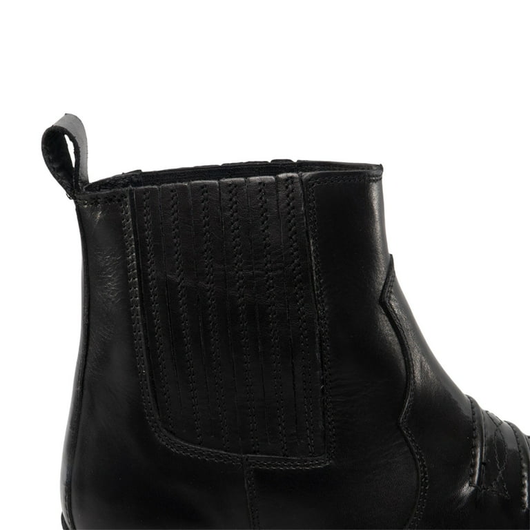 Mens Distressed Gusset Western Ankle Boots - Walmart.com